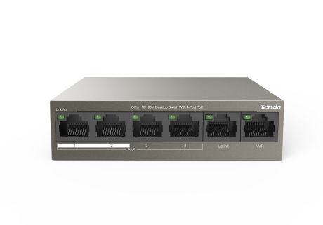 TENDA TEF1106P-4-63W 6PORT 10/100 YÖNETİLEMEZ POE SWITCH