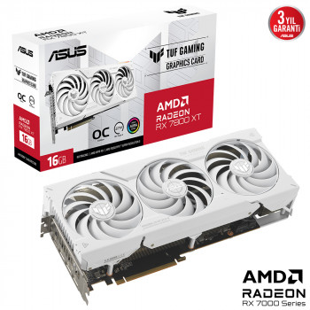 ASUS TUF-RX7800XT-O16G-WHITE-GAMING 16GB GDDR6 HDMI DP 256BİT 