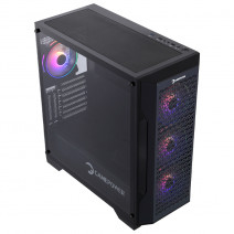 GamePower Savagis 550W 80+ Bronze ATX 4*ARGB Fan Temperli Cam Hub Siyah Gaming Kasa